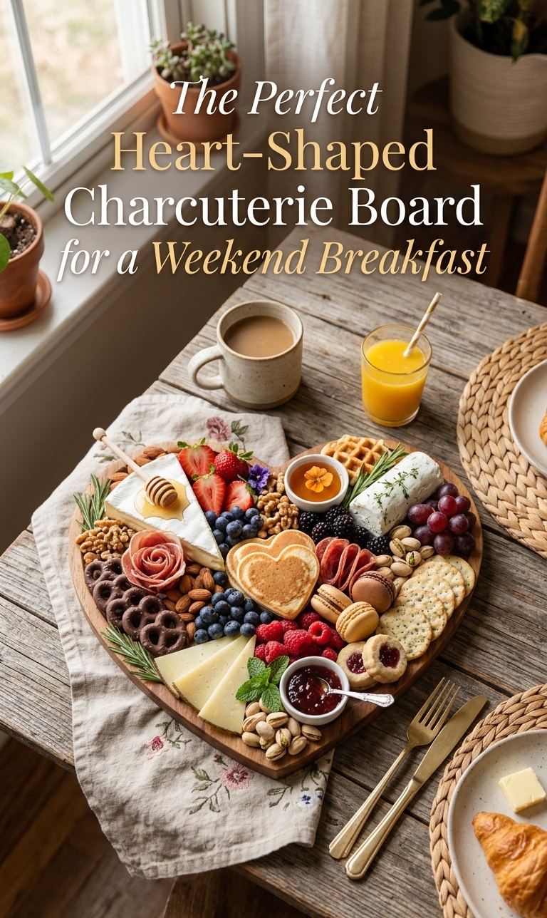 The Perfect Heart-Shaped Charcuterie Board for a Weekend Breakfast