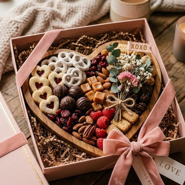 "Heart-Shaped Charcuterie Board as a Gift: How to Package and Present It"
